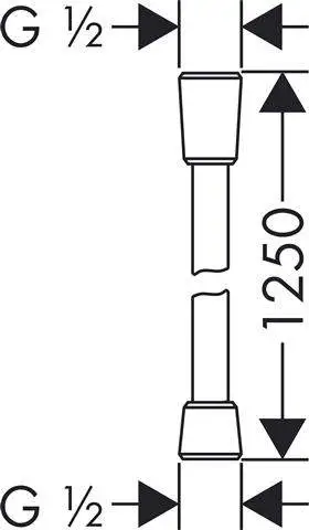 hansgrohe Brauseschlauch Axor 1250mm, chrom-28622000