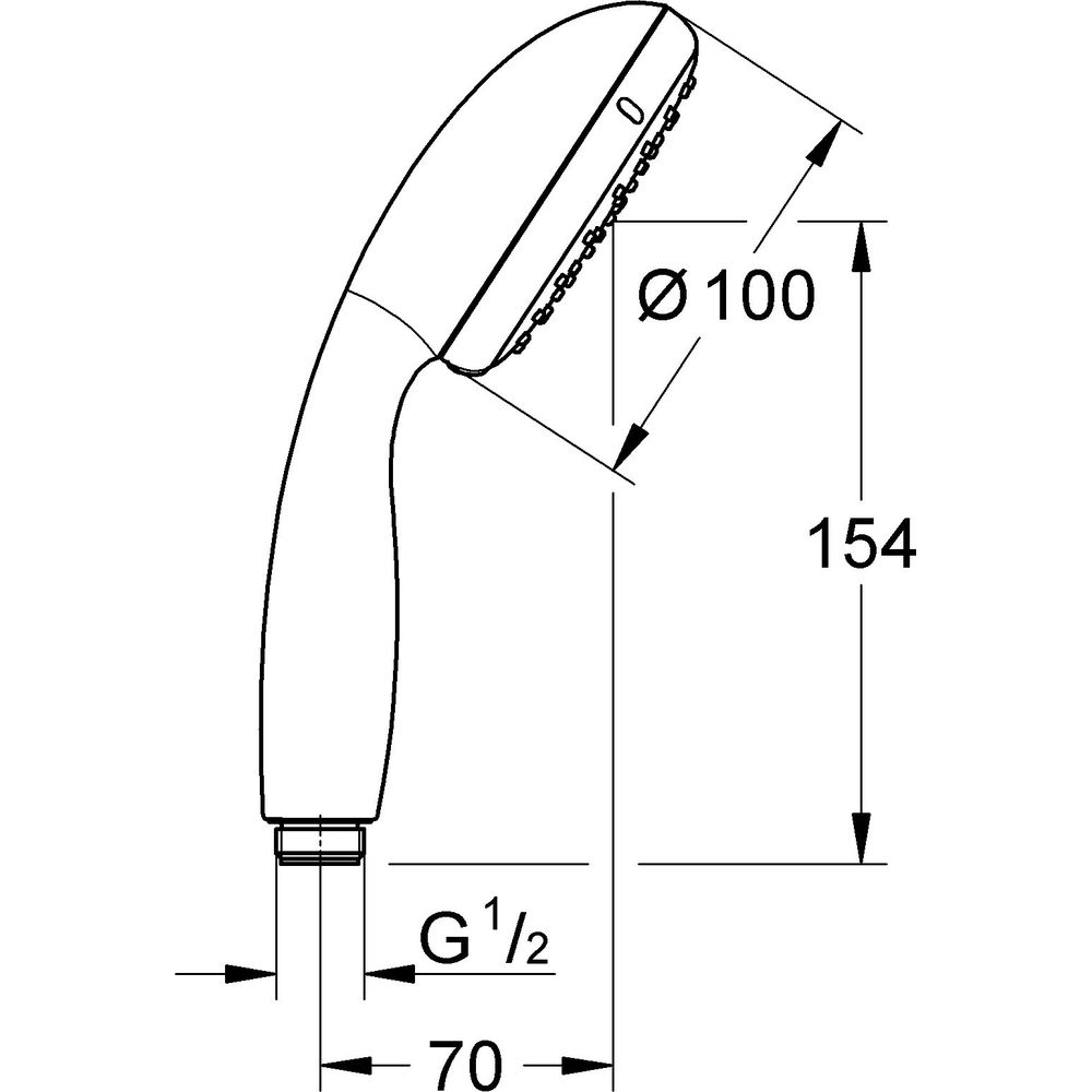 GROHE Handbrause Tempesta 100 mit Durchflusskonstanthalter 9,5 l/min, 2 Strahlarten, chrom-26161001