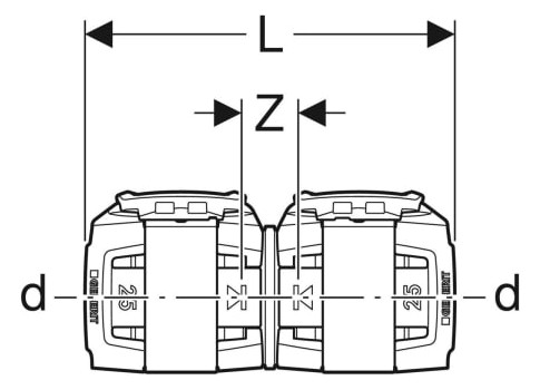 Geberit Kupplung FlowFit für Haustechnik, Industrie, Schiffbau-620010001