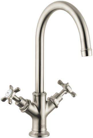 Waschtisch-2-Griff-Armatur Axor Montreux 210 DN 15, chrom, mit Ablaufgarnitur, Ausladung 175mm-16502000