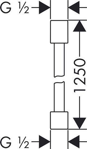 hansgrohe AXOR Starck Metalleffekt Brauseschlauch 1,25 m-28282000