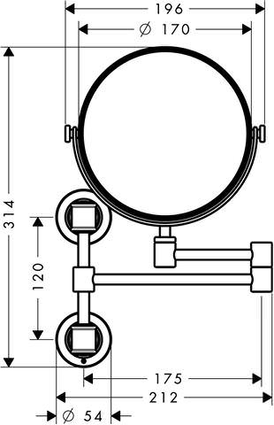 Hansgrohe Rasierspiegel Axor Montreux-42090000