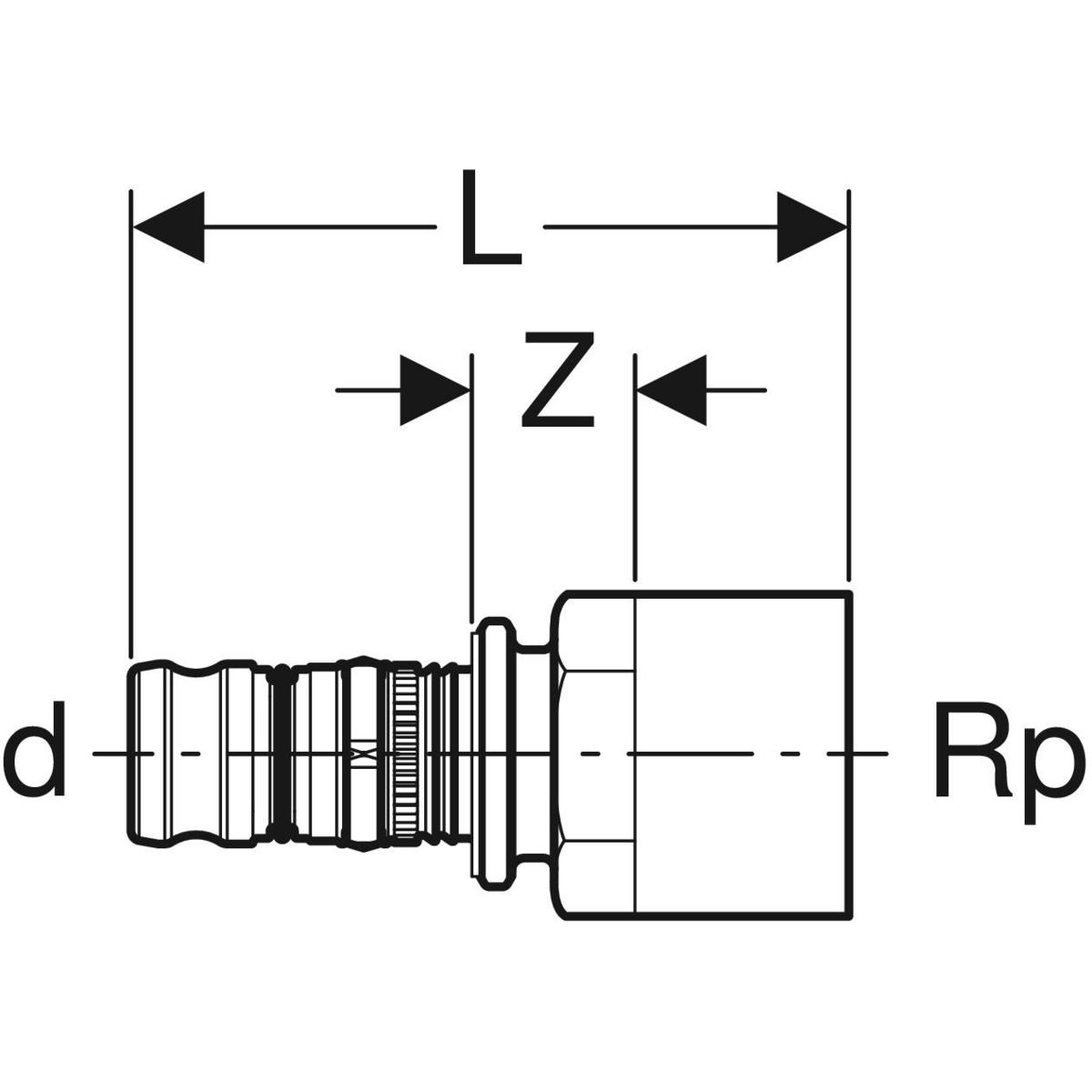 Geberit Übergang mit IG Mepla-601555005