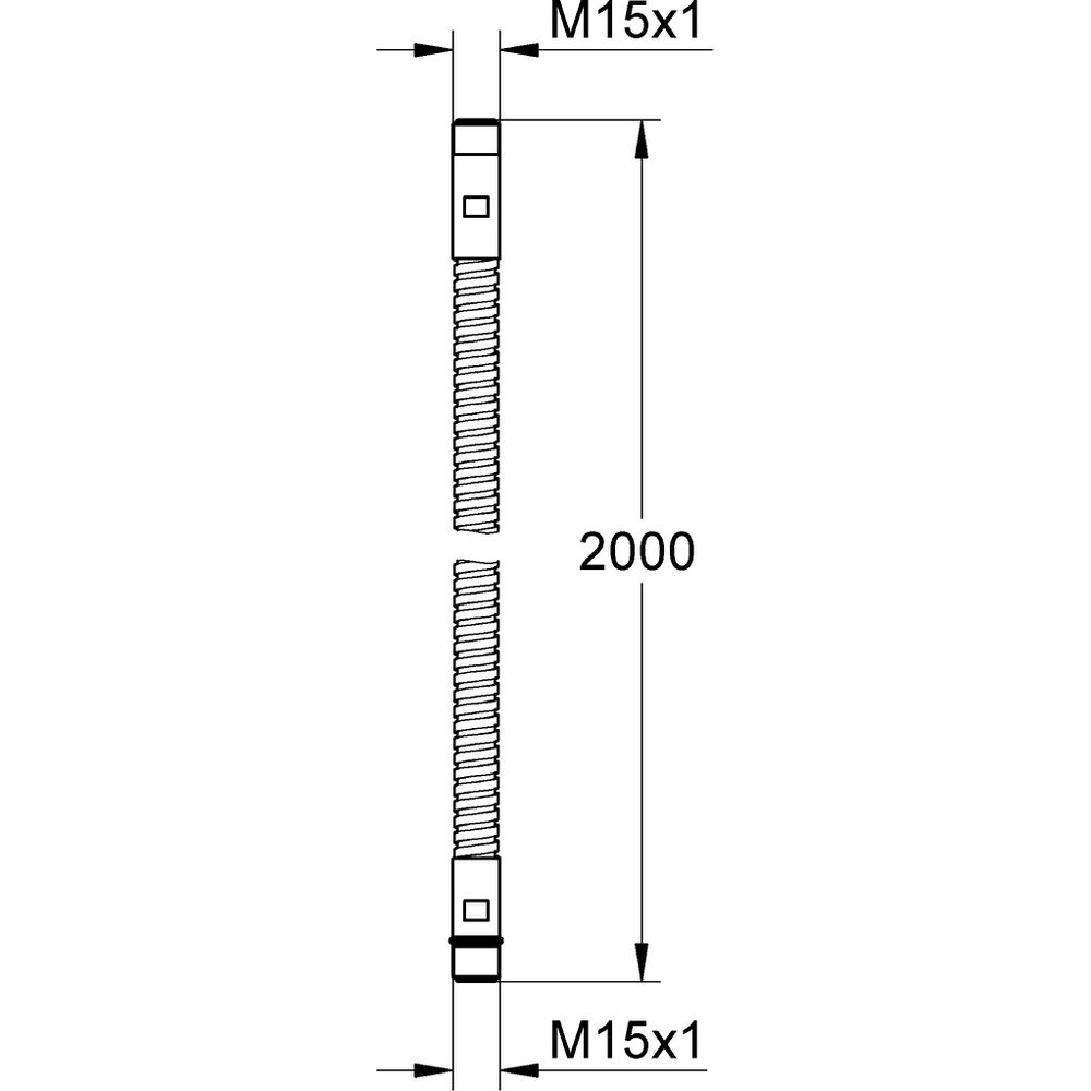 GROHE Metallbrauseschlauch Relexa 200cm, M 15xM 15, Metall, chrom-28146000