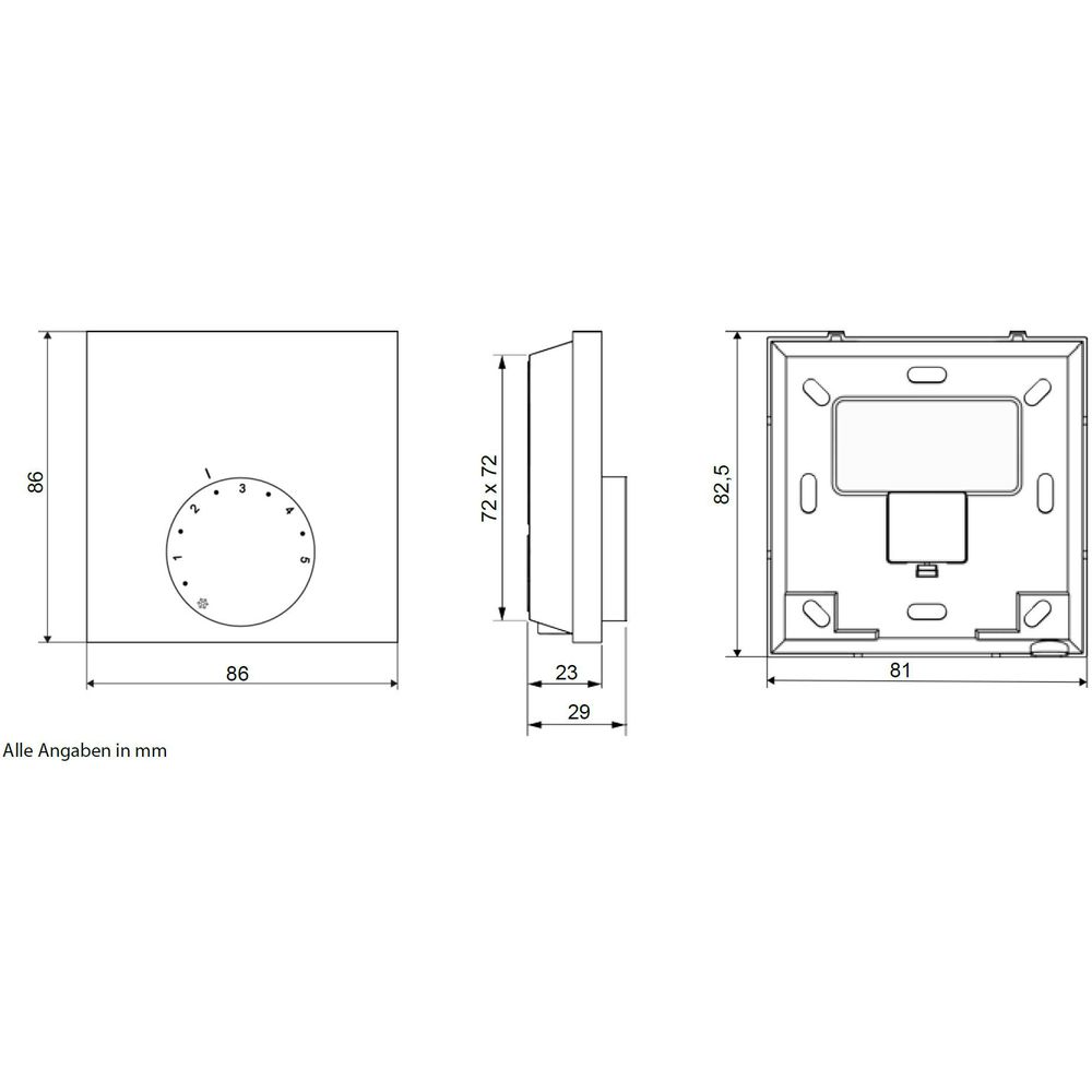 Zewotherm Raumthermostat 230 V, analog-11130181