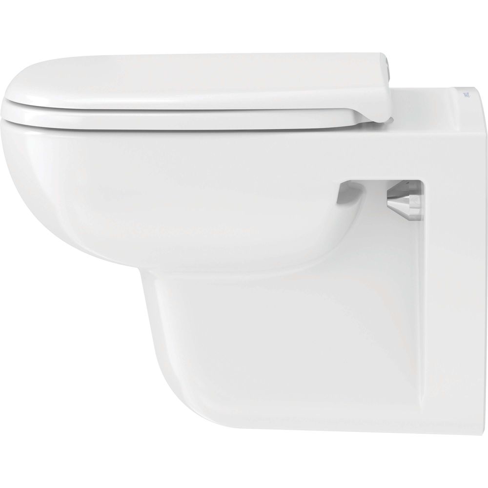 Duravit Wand-Tiefspül-WC Set D-Code mit WC-Sitz, Rimless, Durafix, weiß-45700900A1