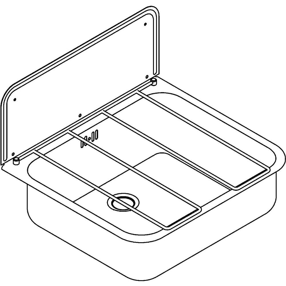 Aquarotter Ausgussbecken Sirius SIRC368 460 x 135 x 405 mm, Chromnickelstahl seidenmatt-2000103269