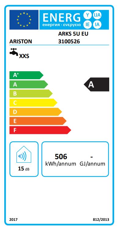 Ariston Untertisch-Speicher 5 l, weiss o. Armatur, ARKS5U drucklos, 2,0 kW 203V-3100526