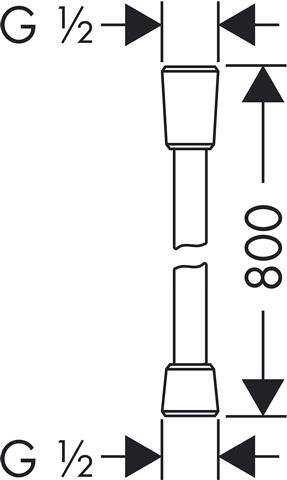 hansgrohe Brausenschlauch IsiflexB 800 mm chrom-28278000