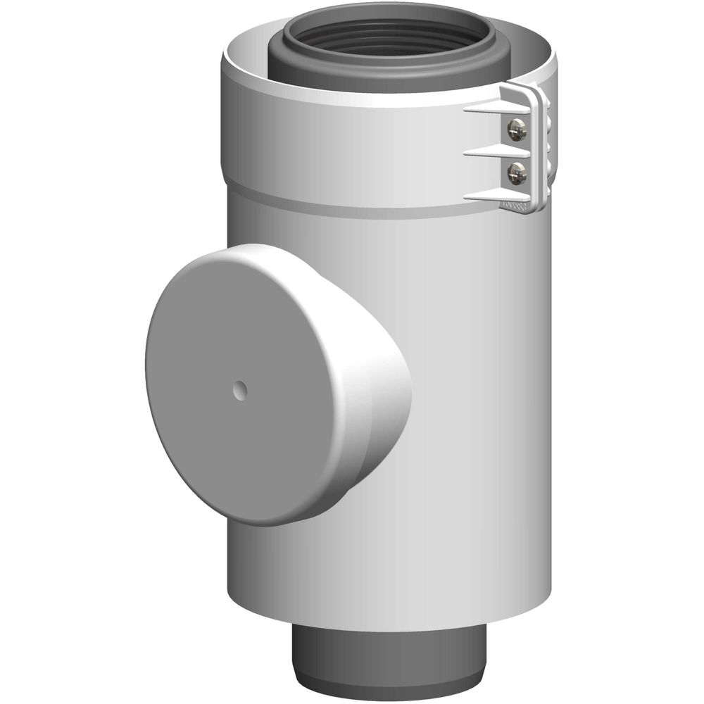 ATEC Kontroll-Rohr PolyTwin DN 60/100, PP, konzentrisch, weiß-00503