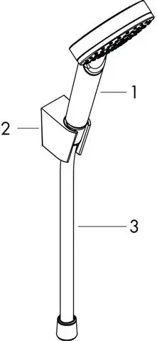Hansgrohe Brausehalterset Crometta 1250 mm Brauseschlauch, weiß/chrom-26690400