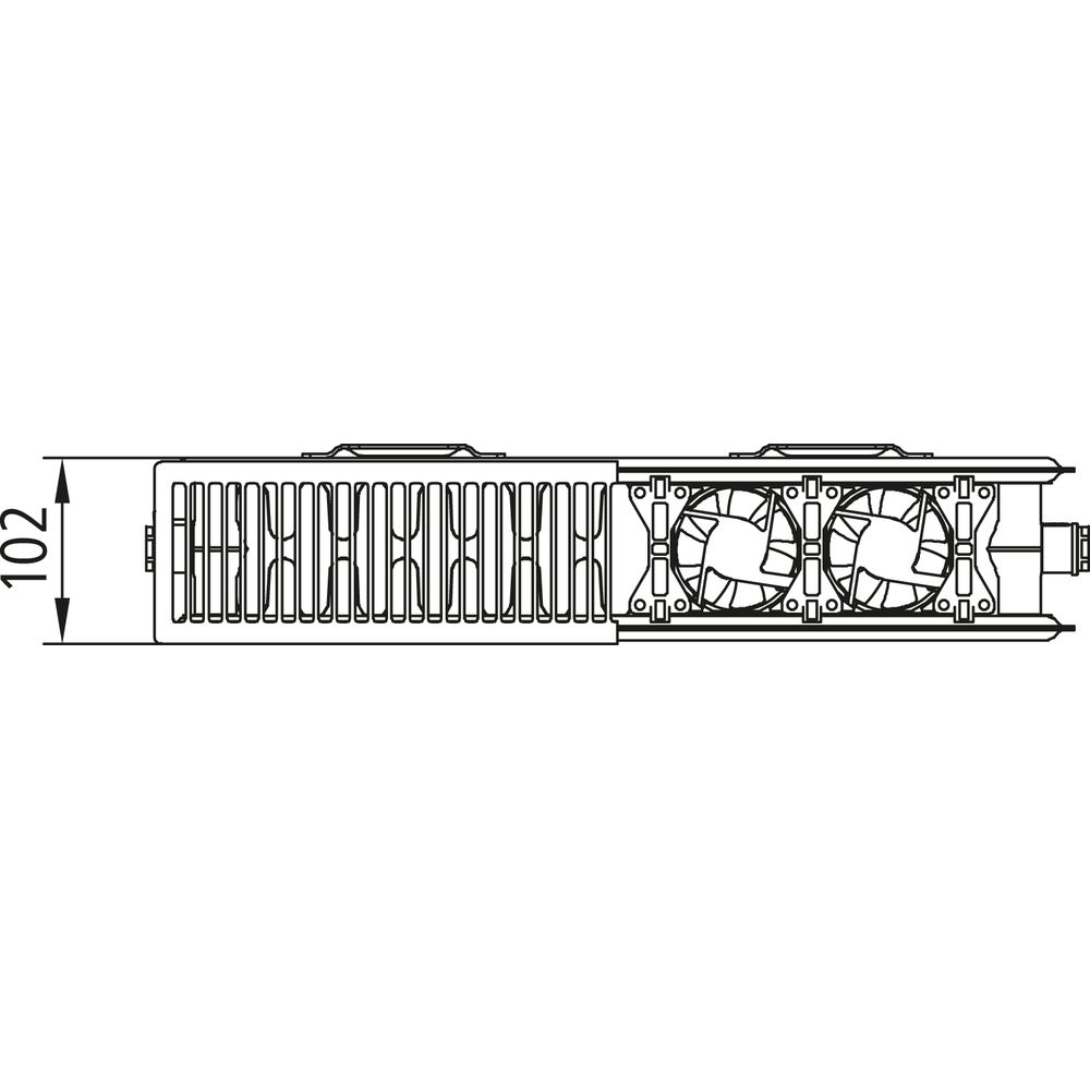 Kermi x-flair Line-Kompakt Wärmepumpenheizkörper Typ22-PLK2L0550601N1K