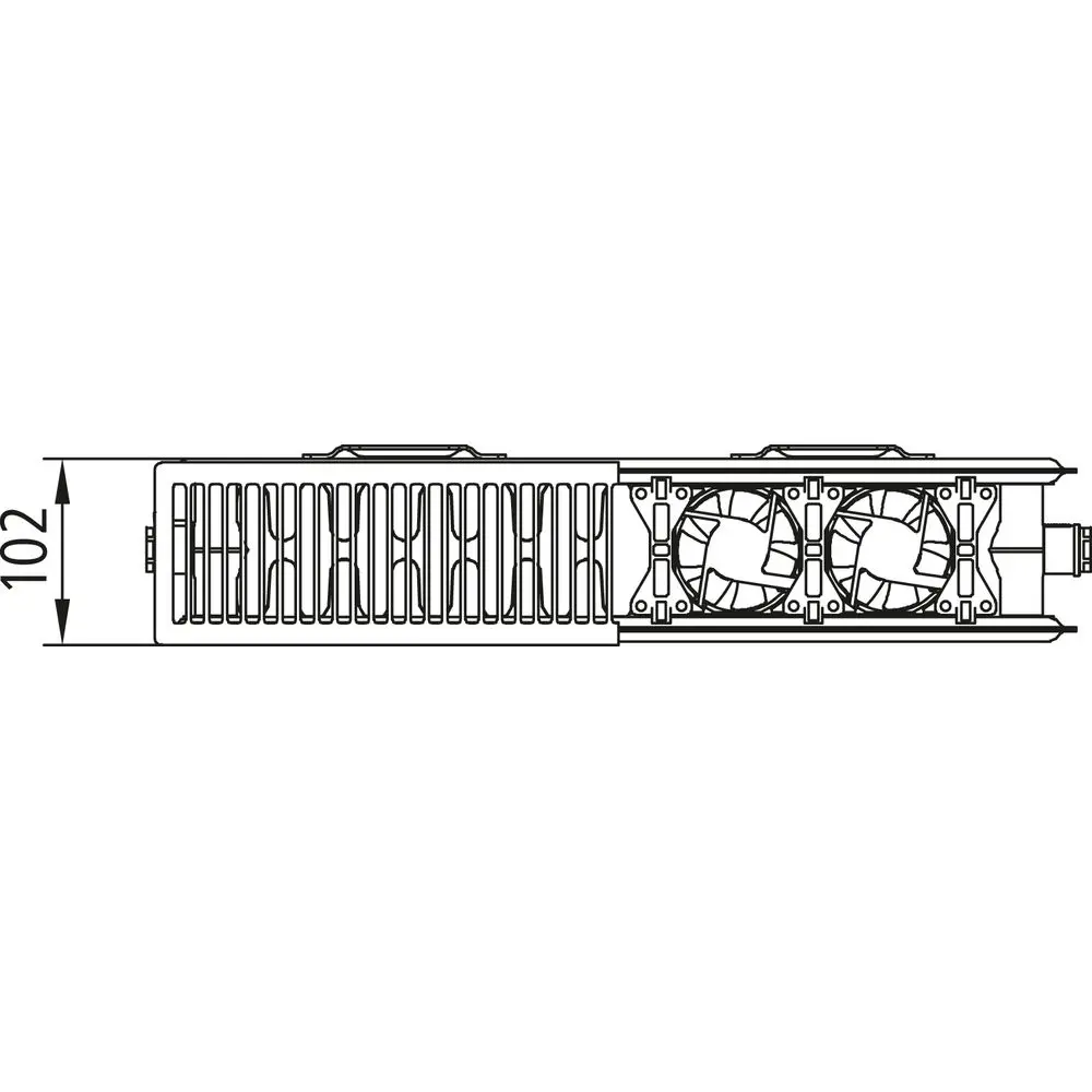 Kermi x-flair Line-Kompakt Wärmepumpenheizkörper Typ22-PLK2L0550601N1K