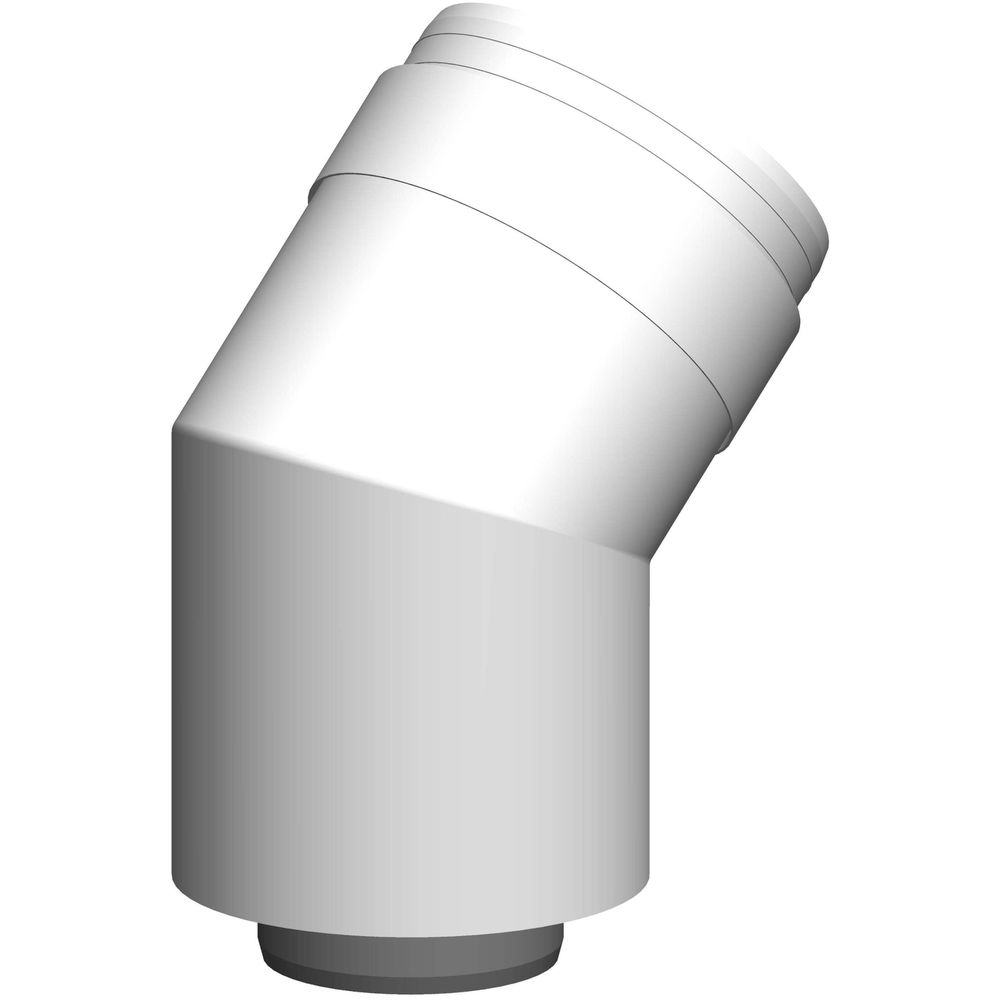 ATEC Bogen PolyTwin 45°, DN 80/125, PP, konzentrisch, weiß-01515