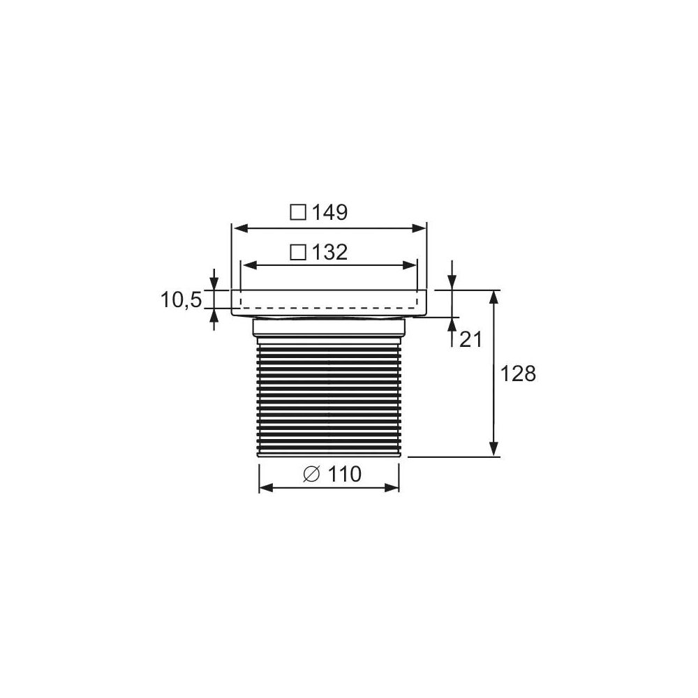 TECE Rostrahmen TECEdrainpoint S 150 x 150 mm, Design plate, Edelstahl-3660011