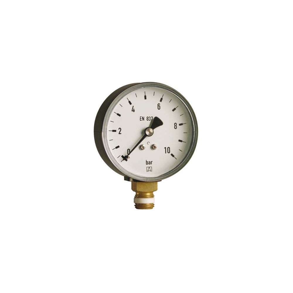 Afriso Rohrfedermanometer RF 63 radial 0/10 bar, G 1/4 B, Gehäuse-d= 63mm-63514