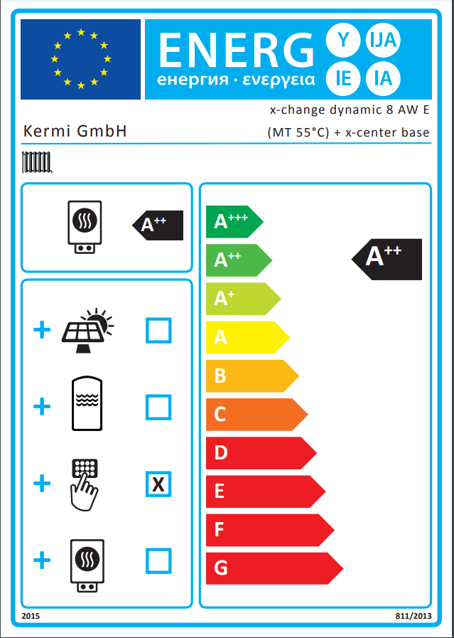 Kermi Wärmepumpe x-change dynamic 8 AW E für die Außenaufstellung, mit Regler-W20290