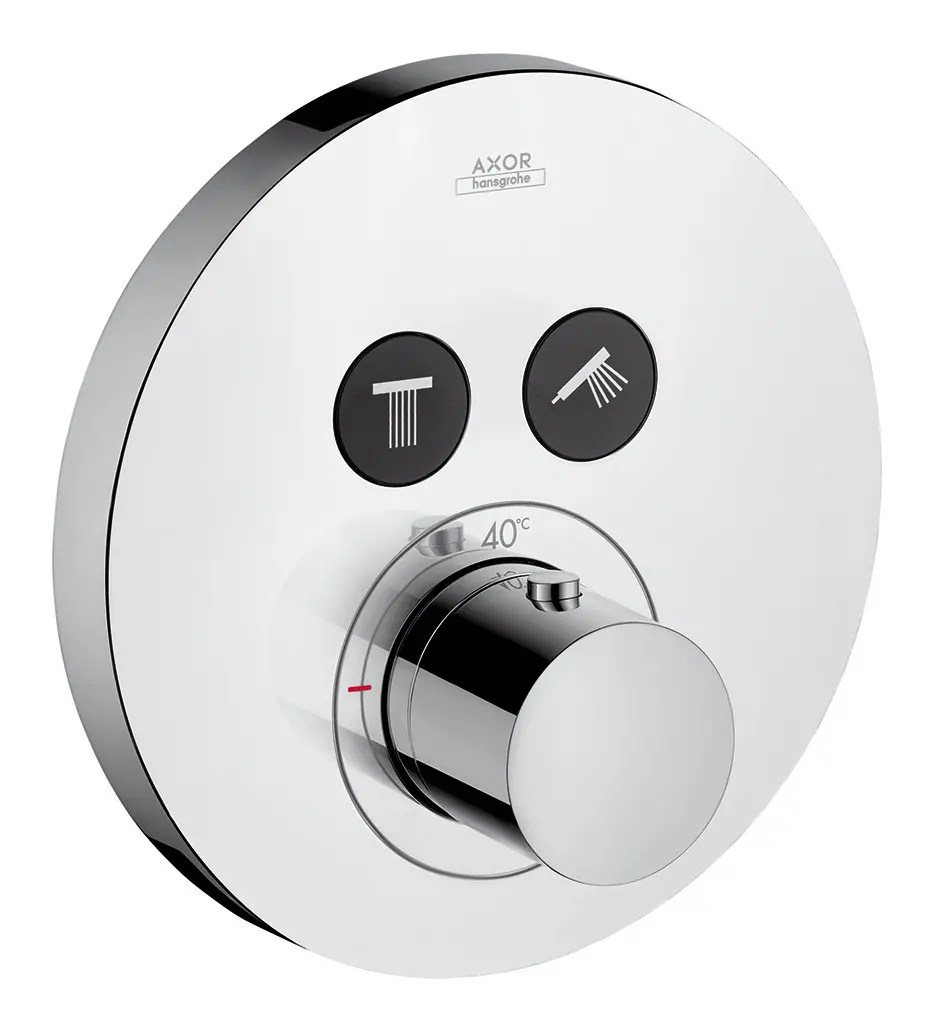 Hansgrohe Fertigmontageset ShowerSelect Rund UP-Thermostat, 2 Verbraucher, chrom-36723000