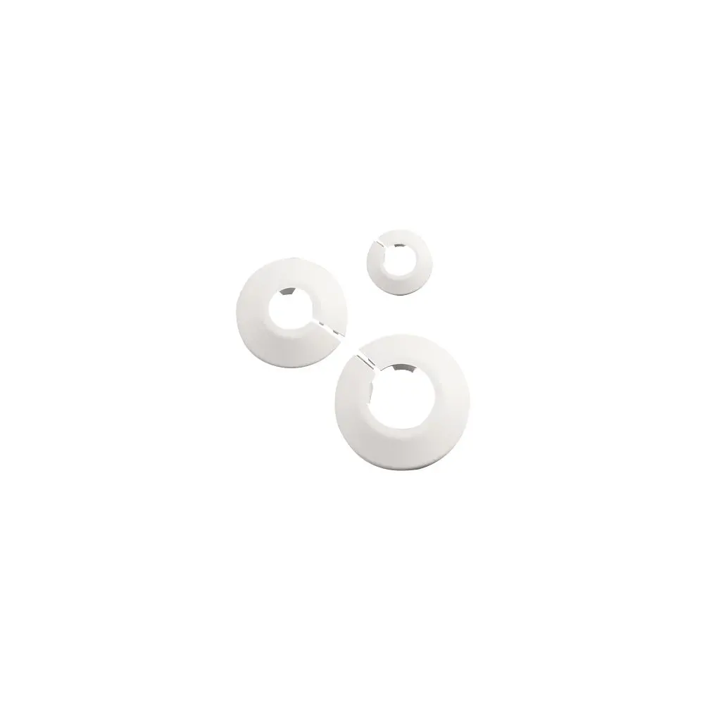 Klapp-Rosette, Kunststoff weiss f. Rohrdurchmesser 18mm u. 3/8" -6606