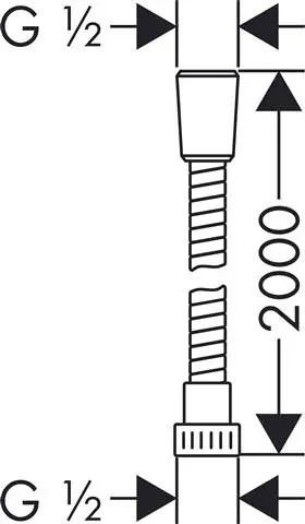 Hansgrohe Brauseschlauch Metaflex 125 cm, chrom, mit Spiralwicklung-28262000 Hansgrohe Brauseschlauch Metaflex 125 cm, chrom, mit Spiralwicklung-28262000