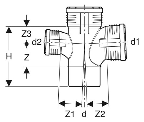 Geberit Doppelabzweig Silent PP-390567141