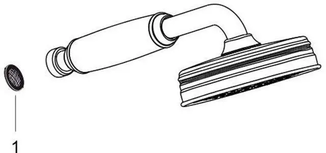 hansgrohe AXOR Montreux Handbrause 100 1jet 100mm, DN 15/DN 20, chrom-16320000