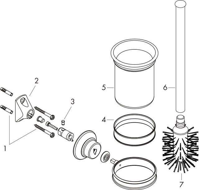 hansgrohe AXOR Montreux WC-Bürstenhalter Wandmontage-42035000