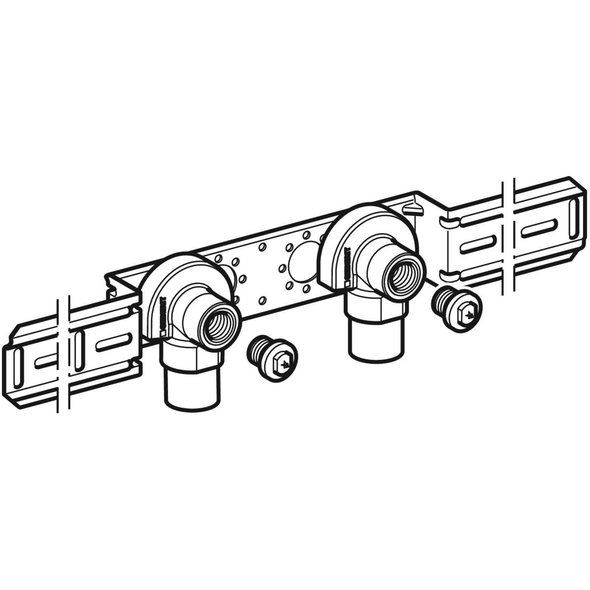 Geberit Anschlusswinkel Mepla zweifach-601781005