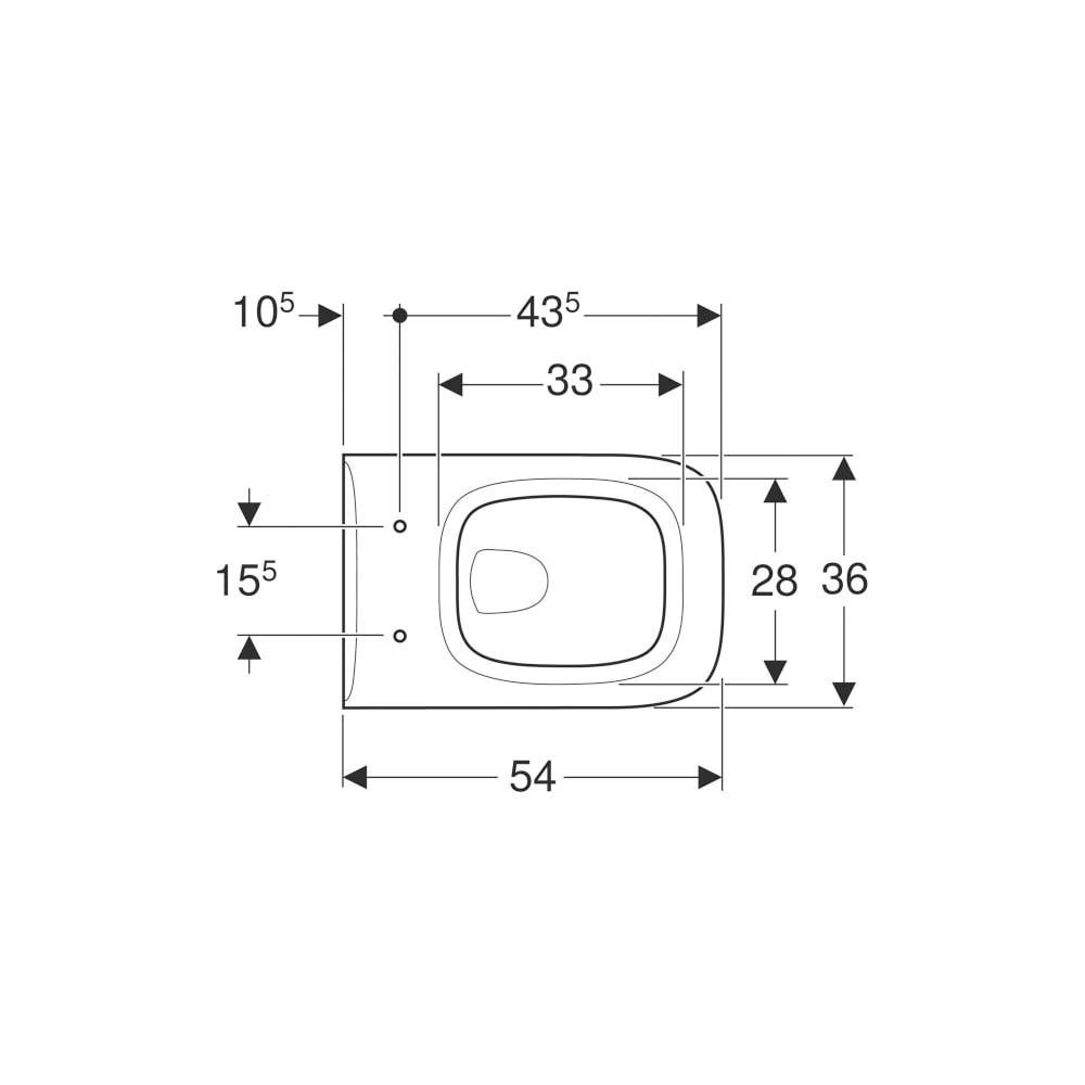 Geberit Wand-Tiefspül-WC Renova Plan 6/5 l, weiß-202150000