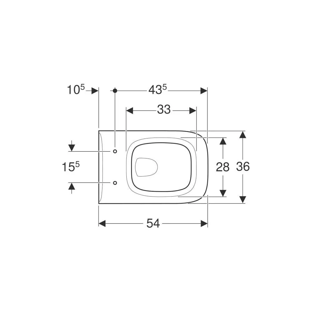 Geberit Wand-Tiefspül-WC Renova Plan 6/5 l, weiß-202150000