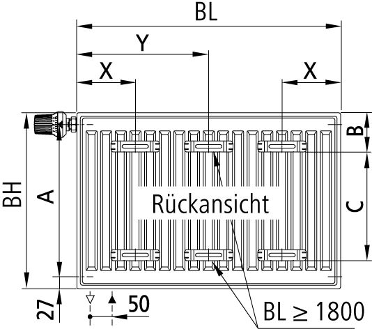 Kermi Ventilheizkörper Plan-V-PTV100300401L1K