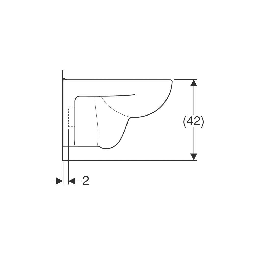 Geberit Wand-Tiefspül-WC Renova Plan 6/5 l, weiß-202150000