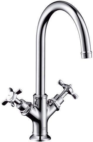 Waschtisch-2-Griff-Armatur Axor Montreux 210 DN 15, chrom, mit Ablaufgarnitur, Ausladung 175mm-16502000