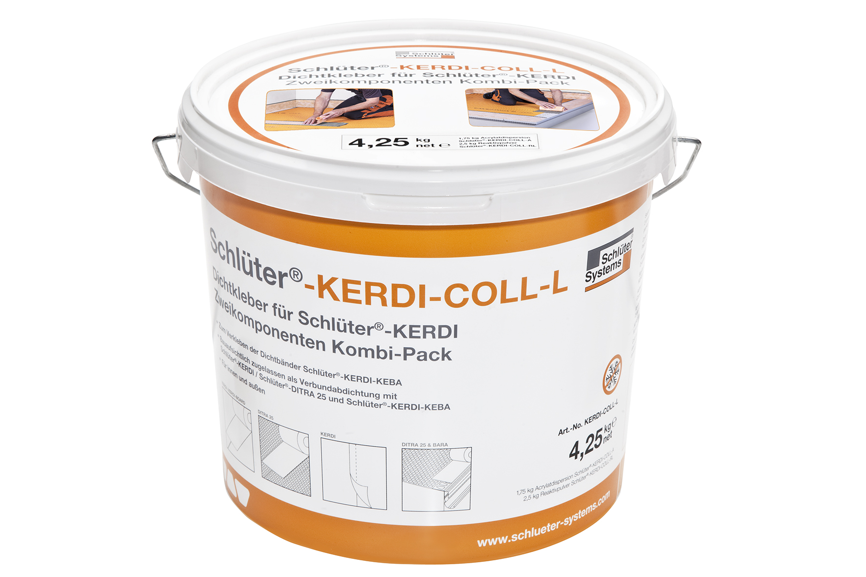 Schlüter Kerdi-Coll-L zweikomponentiger Dichtkleber a` 4,25 kg Kombigebinde-KERDI-COLL-L