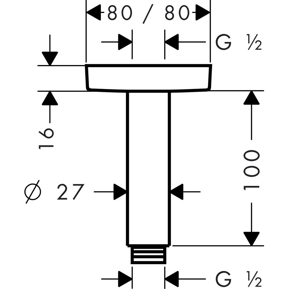 hansgrohe Deckenanschluss E-27467000