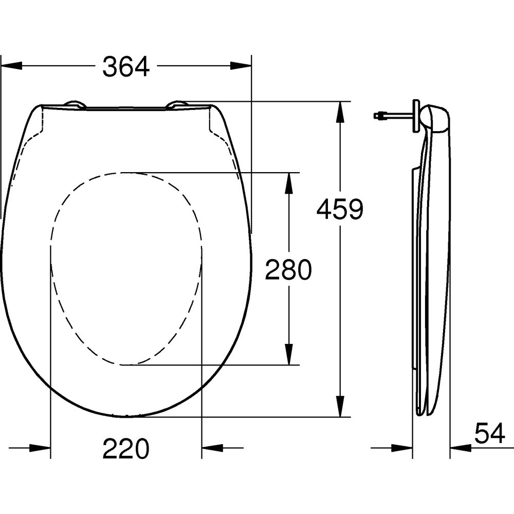 GROHE WC-Sitz Bau Keramik mit Deckel, alpinweiß-39492000