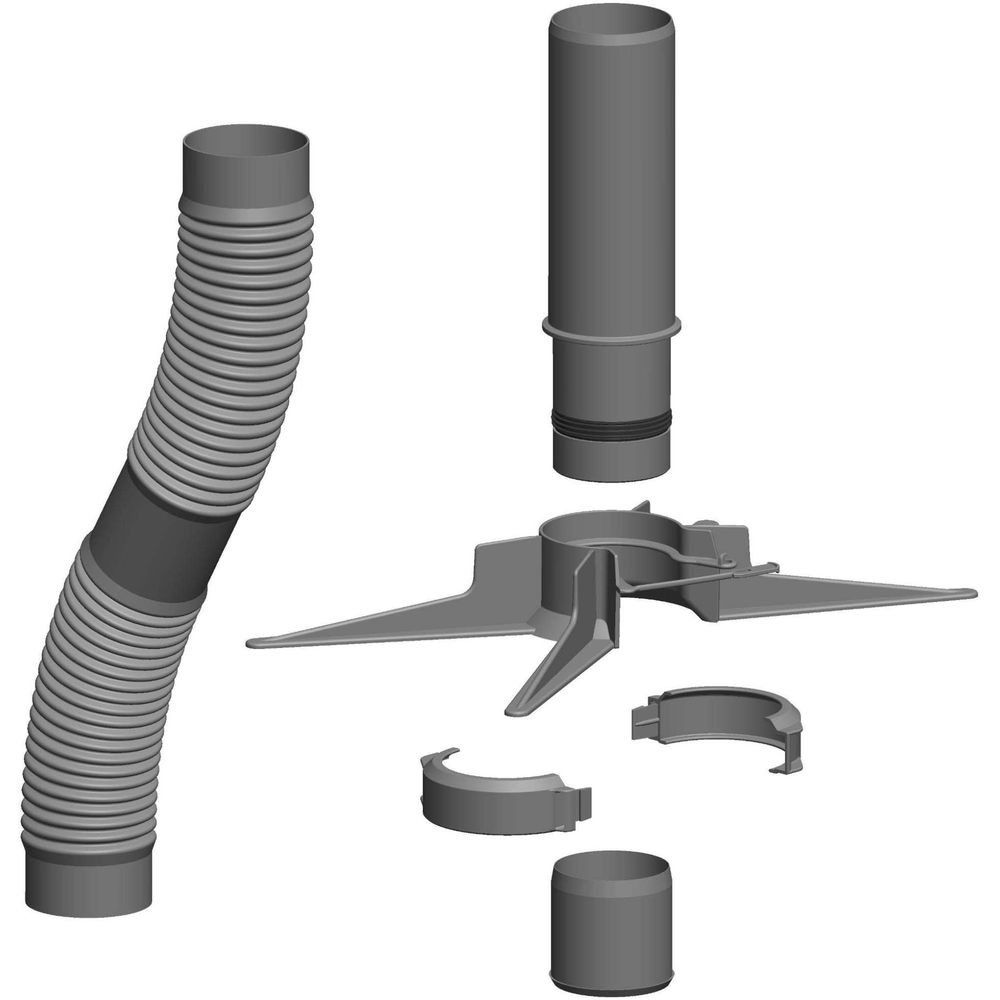 ATEC Flexrohr-Set PolyTop DN 60, kürzbar mit Montageset 10 m-10322