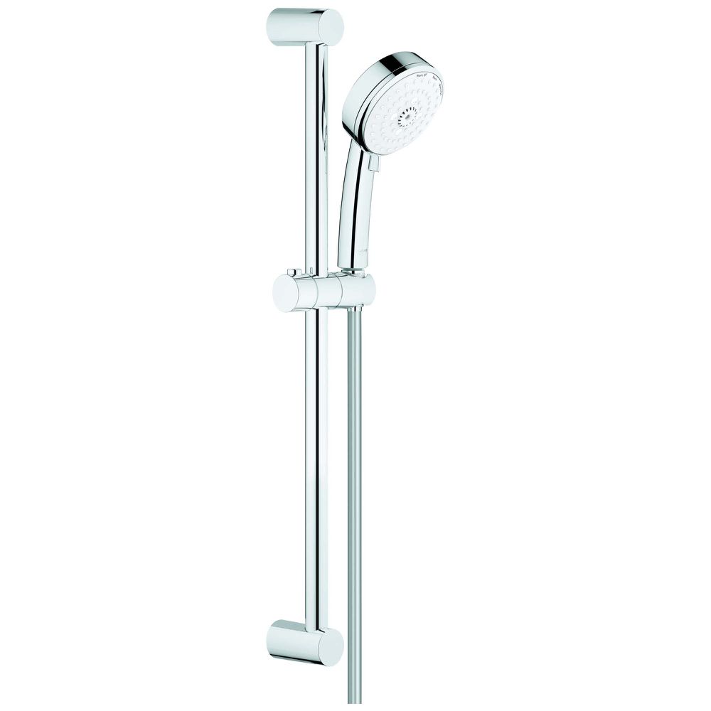 GROHE Brausegarnitur Tempesta Cosmopolitan 100 mit Durchflusskonstanthalter 9,5 l/min, Brausestange 60cm, 3 Strahlarten, chrom-27579002