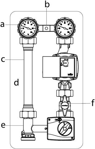 Oventrop Kessel-Anbindesystem Regumat M3-180 DN 25, ohne Pumpe, mit Pumpenkugelhahn-1357270