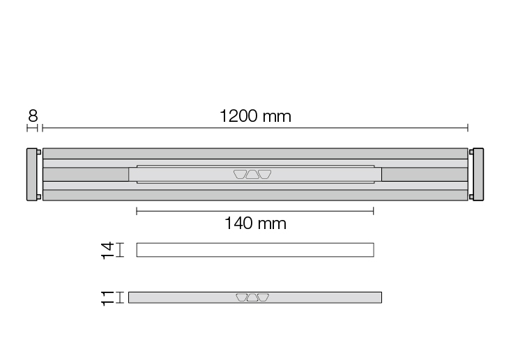 Schlüter - Kerdi-Line-Vario Wave D10 Edelstahl gebürstet, 120 cm, H=10 mm-KLVRD10EB120