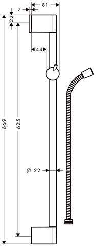 hansgrohe Unica Brausestange Crometta-27614000