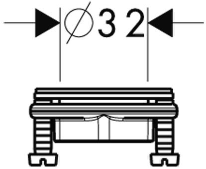 hansgrohe Schaftbefestigung Ø 32 mm, M 33 x 1,5, für Mischer-13961000