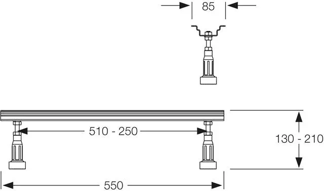 MEPA Wannenfuß WA ECO ohne ADS, für Acrylbadewannen und Raumsparwannen-100038 MEPA Wannenfuß WA ECO ohne ADS, für Acrylbadewannen und Raumsparwannen-100038