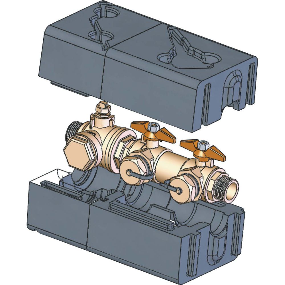 BOSCH Füll- und Spüleinrichtung 25 mm mit Absperrhähnen zum Befüllen und Spülen von Soleleitungen-8718581709