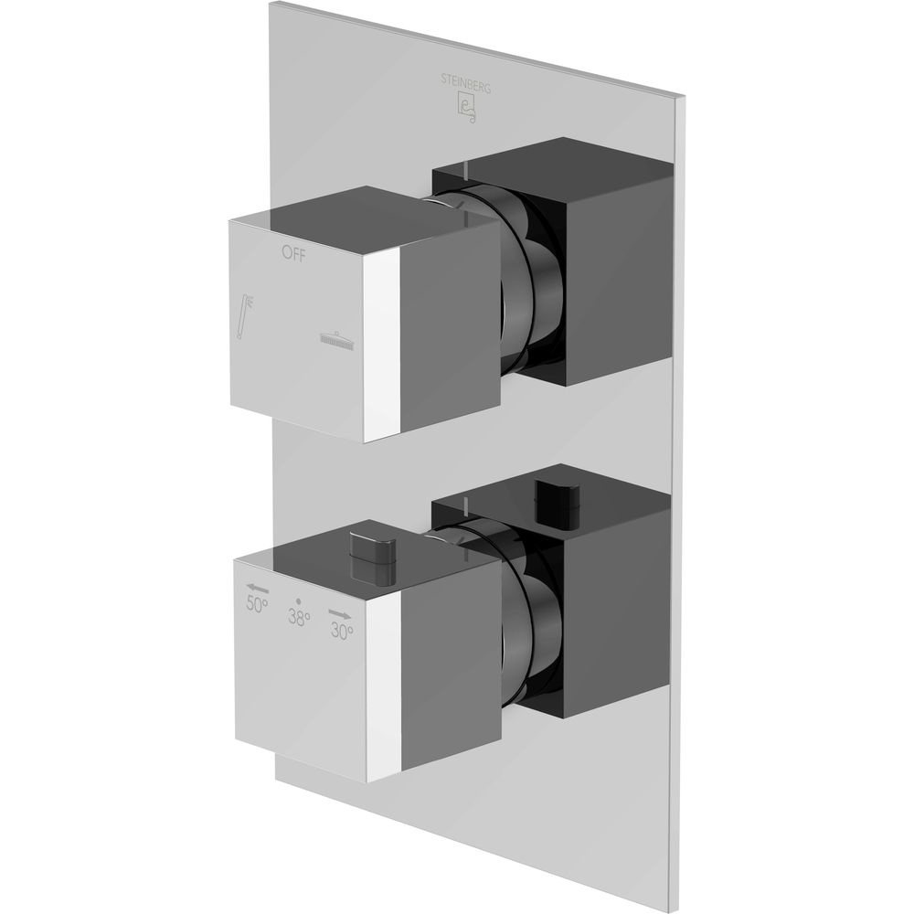 Steinberg Fertigmontageset Serie 160 UP-Thermostat, 2-Wege Umsteller, chrom-160 4133 3