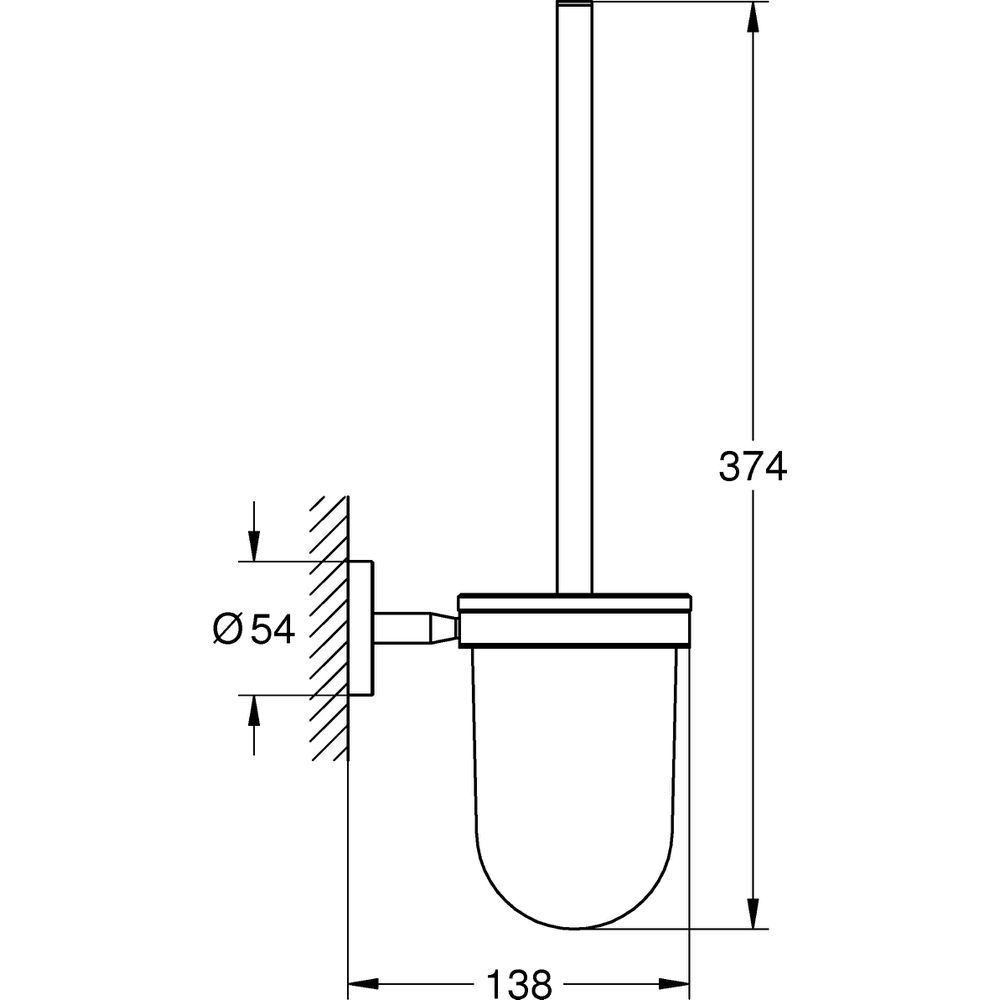 GROHE WC-Bürstengarnitur BauCosmopolitan Wandmontage, verdeckte Befestigung, chrom-40463001