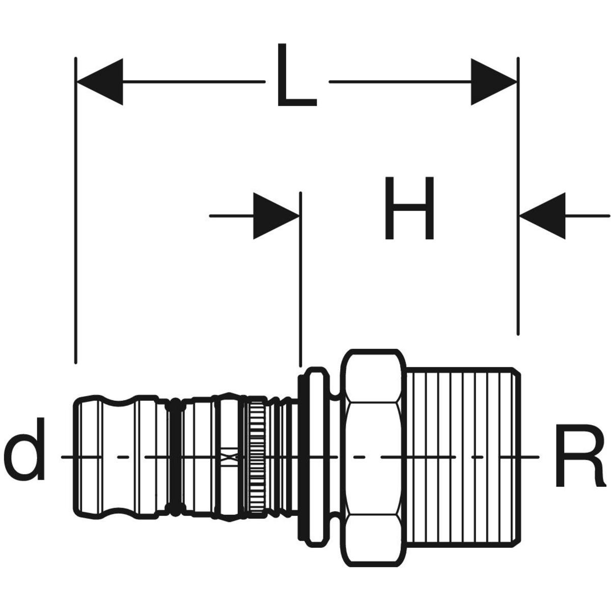 Geberit Mepla Übergang mit AG-601535005