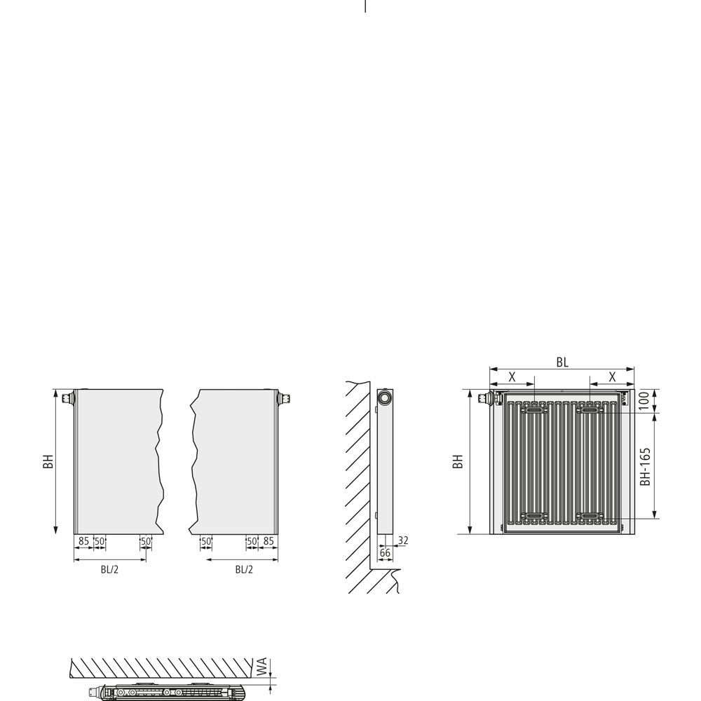 Kermi Leveo Typ 21 600x500 mm links-PUR210600502L1K