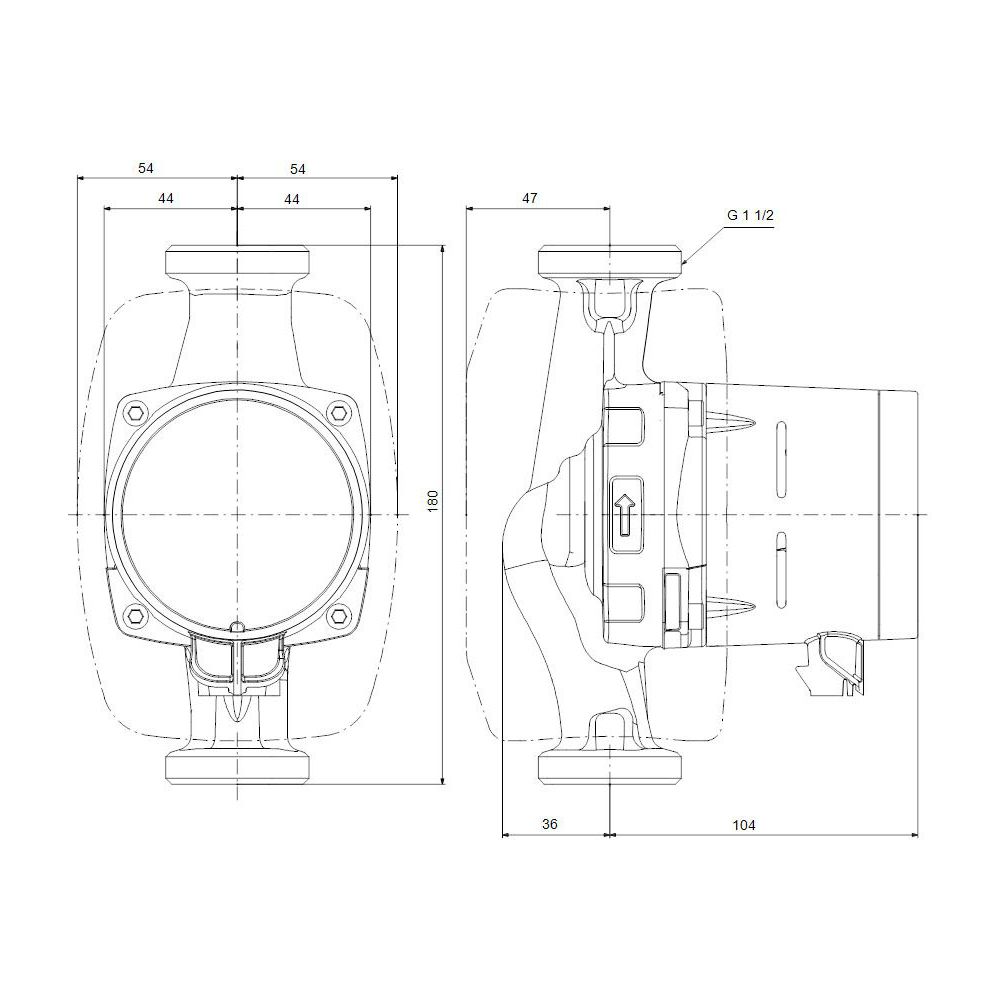 Grundfos Heizungspumpe Alpha1 25-40 Baulänge 180 mm, PN 10, 230 V-99236214