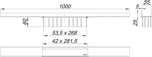 Dallmer Duschrinne CeraWall Select-535245